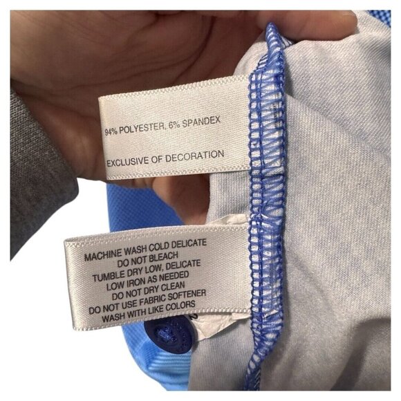 Cutter And Buck Mens 3XB Blue abstract Short Sleeve Golf Polo Shirt - Picture 4 of 4